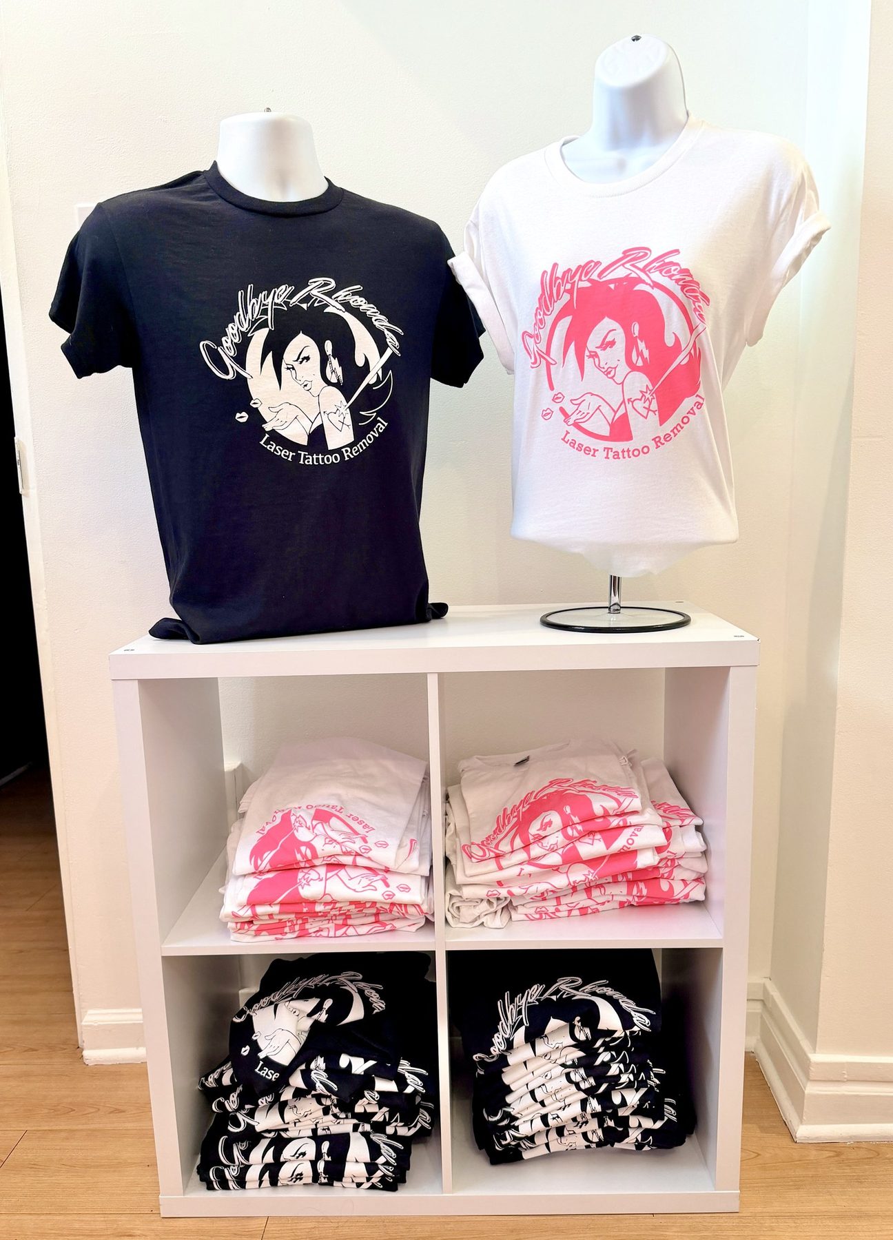 Goodbye Rhonda merch shelf