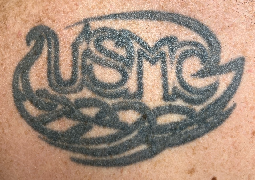 Tattoo before laser tattoo removal at Goodbye Rhonda