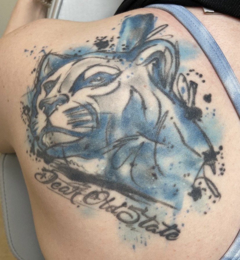 Tattoo before laser tattoo removal at Goodbye Rhonda